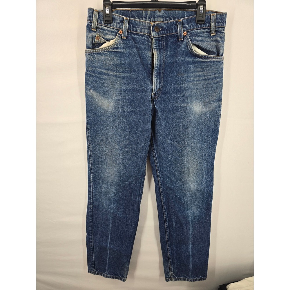 Vintage Levis 509 Orange Tab Jeans Mens 34x32 MediumWashStraight Leg Made in USA